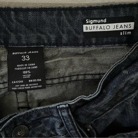 Men’s Buffalo Sigmund Style Slim Fit Embroidered Distressed Jeans Size 33 - Picture 3 of 8